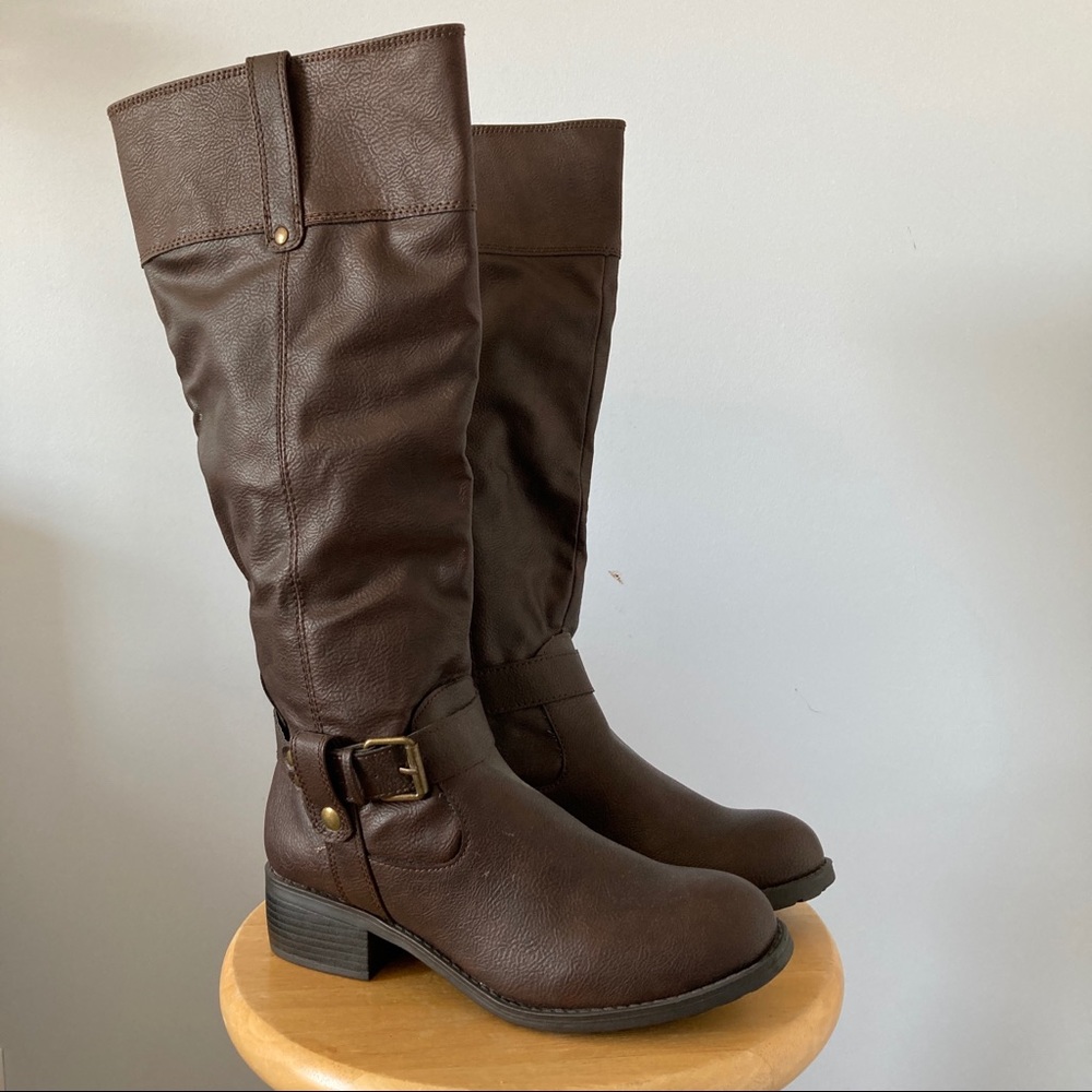 Tall Brown Riding Boots